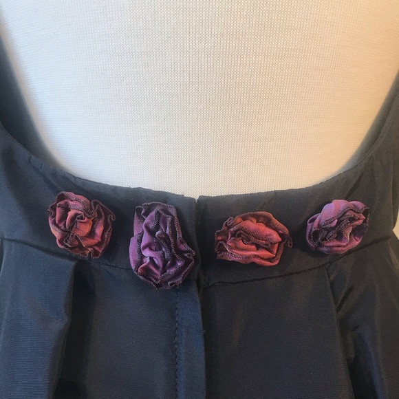 Vintage Gunne Sax Jessica McClintock Backless 80s Dress Goth Black NWT, Rosettes - Picture 4 of 16